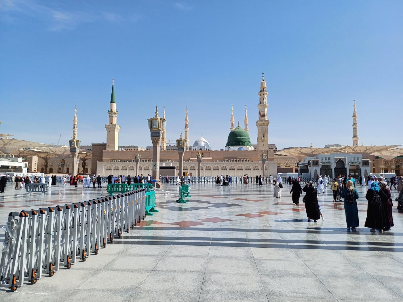 Courtyard of the Prophet’s Mosque in Madinah